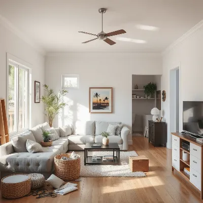 Modern home transformation with decluttered and repaired interior