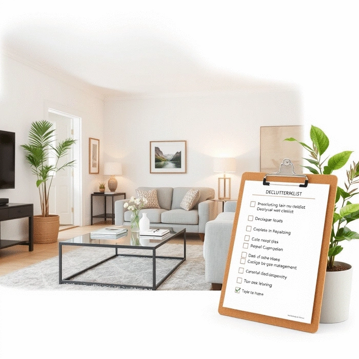 decluttering checklist for real estate agents and homeowners